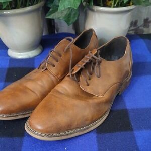 Van Heusen Brown Leather Derby Shoes